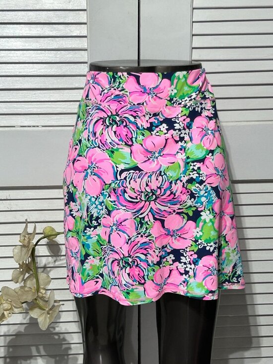 Lilly Pulitzer Dresses & Skirts - Lilly Pulitzer Women's Pink and Green Nylon Luxletic Skirt Size XL 3466